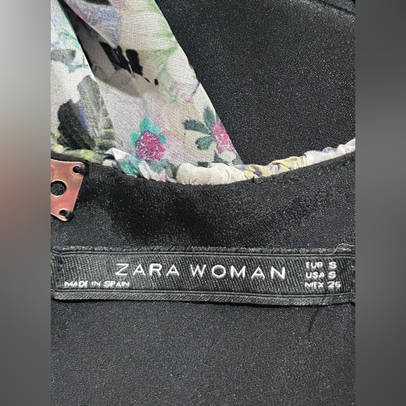 Zara Women's Floral Print Multicolor Chiffon High low
Maxi Dress Size S - Picture 7 of 8